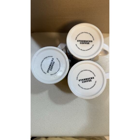 3 Starbucks Meadow Series Summer Wheat 2004 Tall Coffee Mugs Farmhouse Yellow - Picture 3 of 3